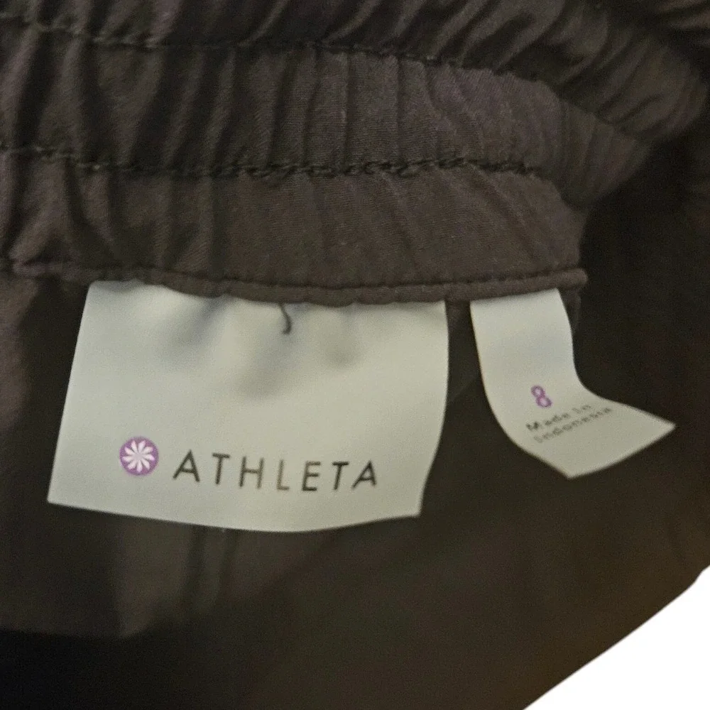 Athleta Cargo‎ Pants Black Utility Pockets  Activewear SZ 8